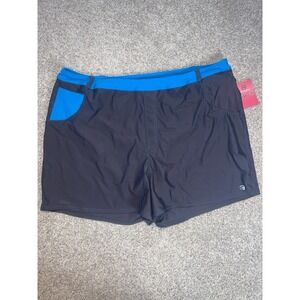 Free Country Swim‎ Shorts Womens Plus Size 3X Gray Aqua NWT